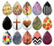 Handmade Teardrop Photo Glass Cabochons pattern geometric 731 B