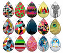 Handmade Teardrop Photo Glass Cabochons pattern geometric 732 B