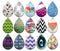 Handmade Teardrop Photo Glass Cabochons pattern geometric 734 B