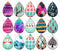 Handmade Teardrop Photo Glass Cabochons pattern geometric 747 B