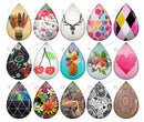 Handmade Teardrop Photo Glass Cabochons pattern geometric 749 B