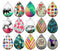 Handmade Teardrop Photo Glass Cabochons pattern geometric 753 B