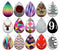 Handmade Teardrop Photo Glass Cabochons pattern geometric 759 B