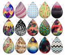 Handmade Teardrop Photo Glass Cabochons pattern geometric 760 B