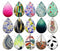 Handmade Teardrop Photo Glass Cabochons pattern geometric 762 B