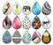 Handmade Teardrop Photo Glass Cabochons pattern geometric 764 B
