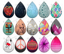 Handmade Teardrop Photo Glass Cabochons pattern geometric 765 B