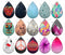 Handmade Teardrop Photo Glass Cabochons pattern geometric 765 B