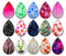 Handmade Teardrop Photo Glass Cabochons pattern geometric 766 B