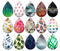 Handmade Teardrop Photo Glass Cabochons pattern geometric 767 B