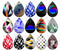 Handmade Teardrop Photo Glass Cabochons pattern geometric 768 B