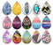 Handmade Teardrop Photo Glass Cabochons pattern geometric 771 B