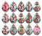 Handmade Teardrop Photo Glass Cabochons pattern flower 810 B