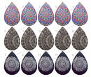 Handmade Teardrop Photo Glass Cabochons geometric 827 B