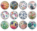 Handmade Round Photo Glass Cabochon 1880