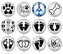 Handmade Round Photo Glass Cabochon 1915
