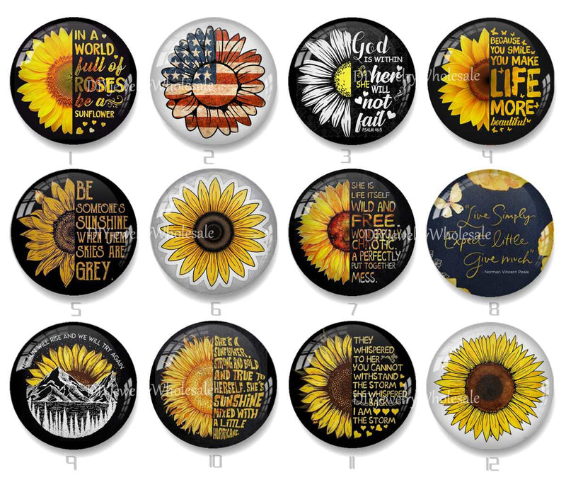 Handmade Round Photo Glass Cabochon 1917