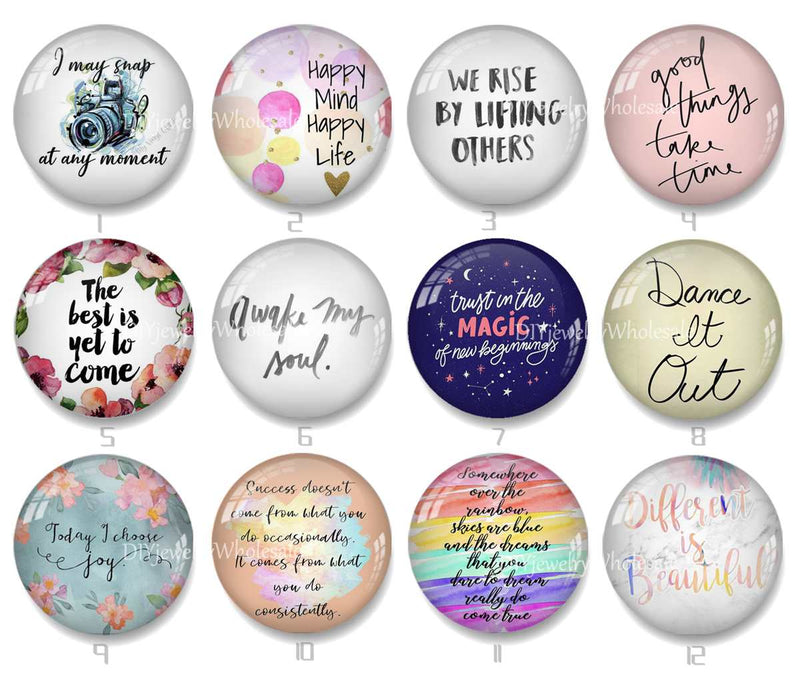 Handmade Round Photo Glass Cabochon 1922