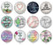 Handmade Round Photo Glass Cabochon 1926