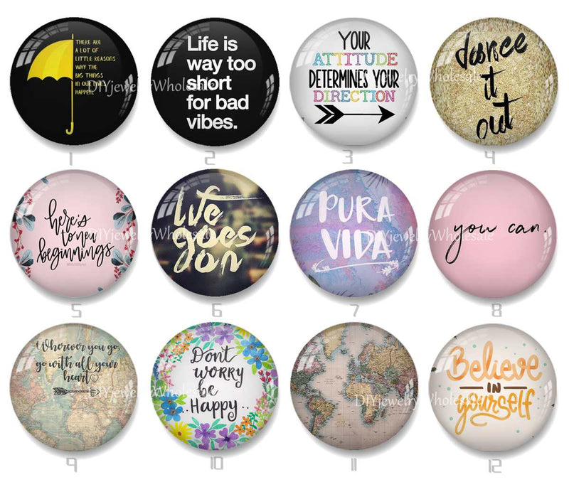 Handmade Round Photo Glass Cabochon 1927