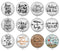 Handmade Round Photo Glass Cabochon 1931