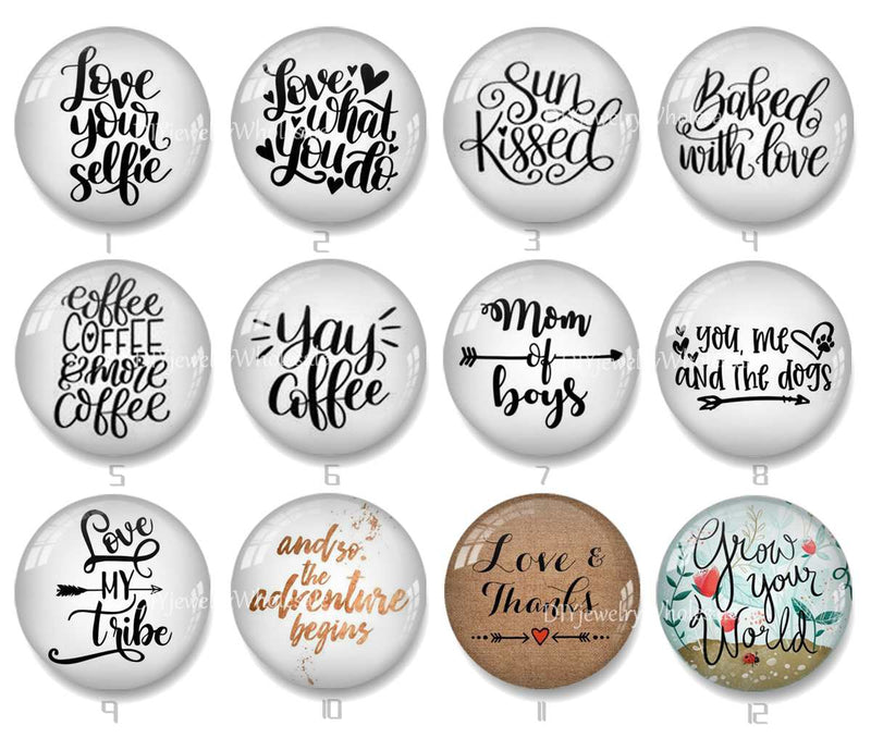 Handmade Round Photo Glass Cabochon 1931