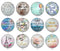 Handmade Round Photo Glass Cabochon 1935