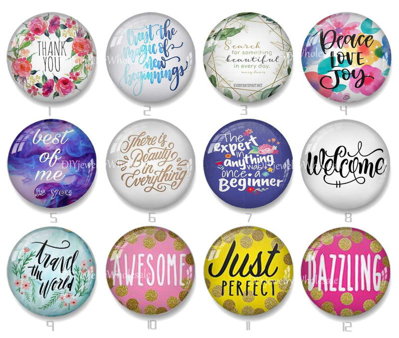 Handmade Round Photo Glass Cabochon 1939