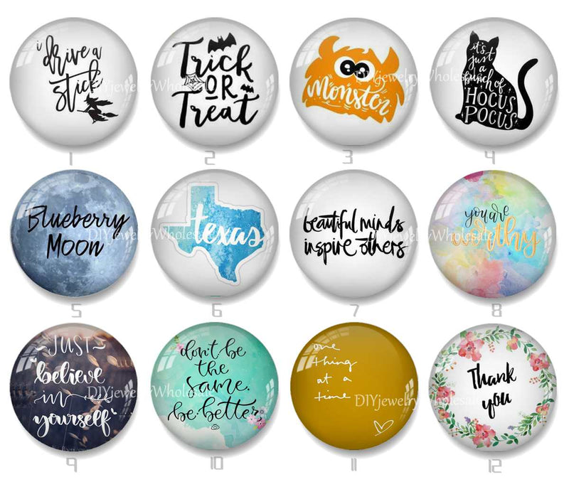 Handmade Round Photo Glass Cabochon 1946