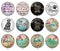Handmade Round Photo Glass Cabochon 1948
