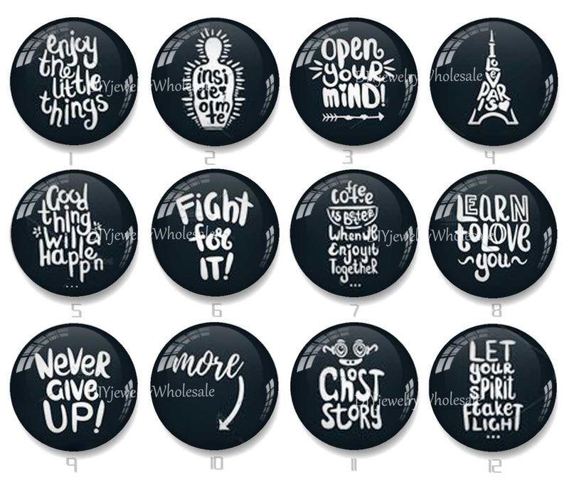 Handmade Round Photo Glass Cabochon 1954