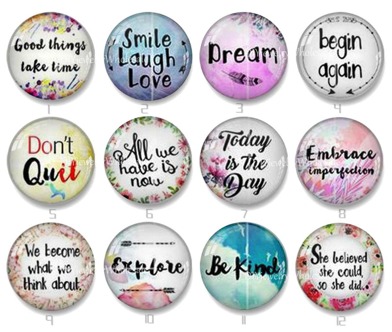 Handmade Round Photo Glass Cabochon 1957