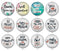 Handmade Round Photo Glass Cabochon 1958