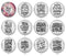 Handmade Round Photo Glass Cabochon 1960