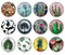 Handmade Round Photo Glass Cabochon 1968