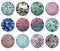 Handmade Round Photo Glass Cabochon 1970