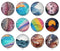 Handmade Round Photo Glass Cabochon 1975