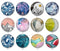 Handmade Round Photo Glass Cabochon 1976