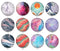 Handmade Round Photo Glass Cabochon 1979