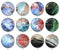 Handmade Round Photo Glass Cabochon 1983