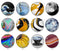 Handmade Round Photo Glass Cabochon 1985