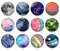 Handmade Round Photo Glass Cabochon 1987