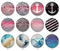 Handmade Round Photo Glass Cabochon 1988