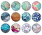 Handmade Round Photo Glass Cabochon 1989
