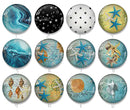 Handmade Round Photo Glass Cabochon 1991