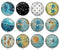 Handmade Round Photo Glass Cabochon 1991
