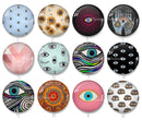 Handmade Round Photo Glass Cabochon 1994