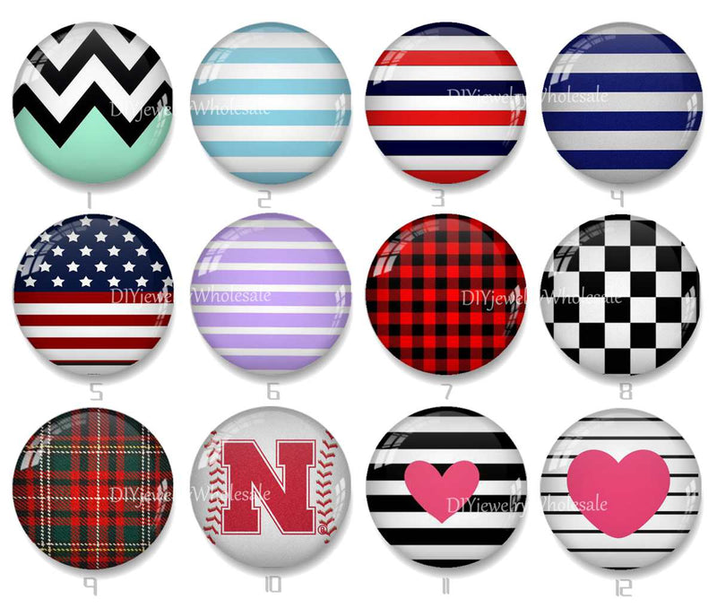 Handmade Round Photo Glass Cabochon 2000