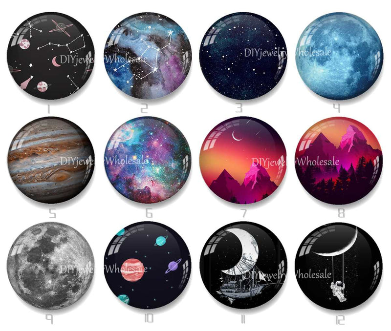 Handmade Round Photo Glass Cabochon 2001