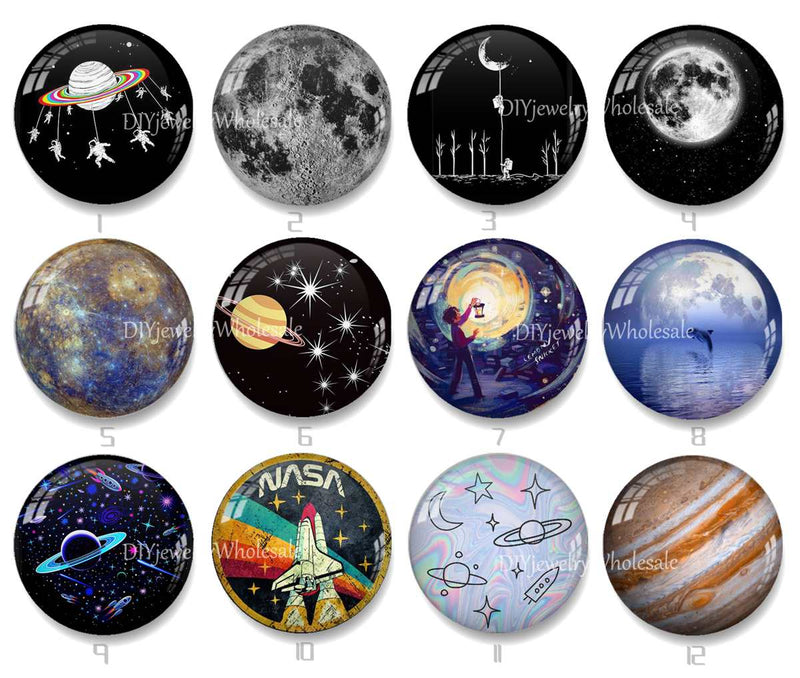 Handmade Round Photo Glass Cabochon 2002